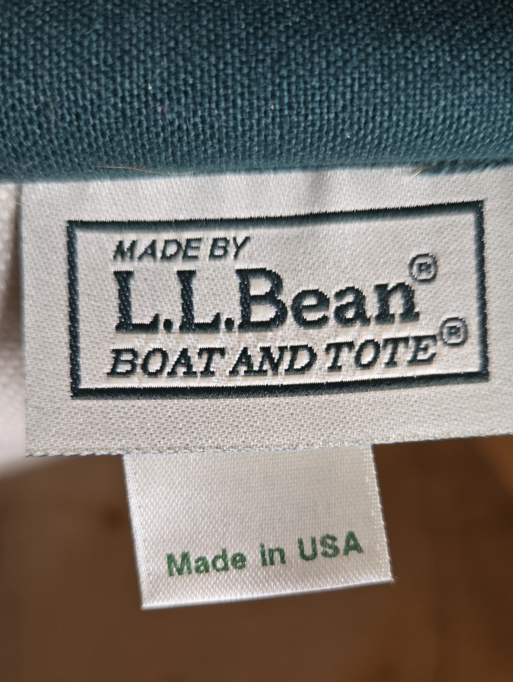 L.L. Bean Vintage Boat And Tote Canvas Bag Medium With Zipper - Picture 6 of 10
